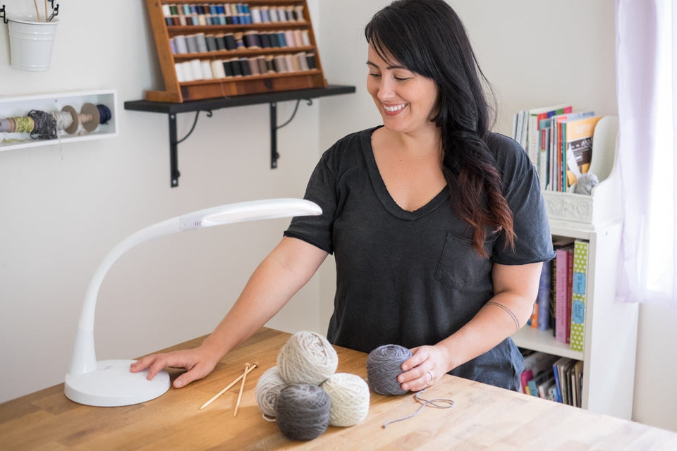 Women working with fabric with Stella